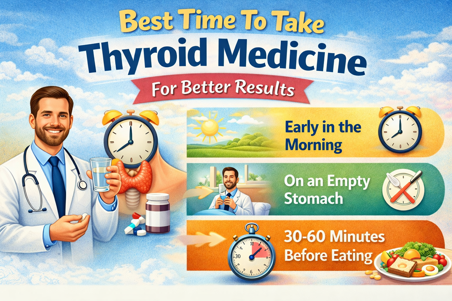 Thyroid medicine timing and hormone stability tips