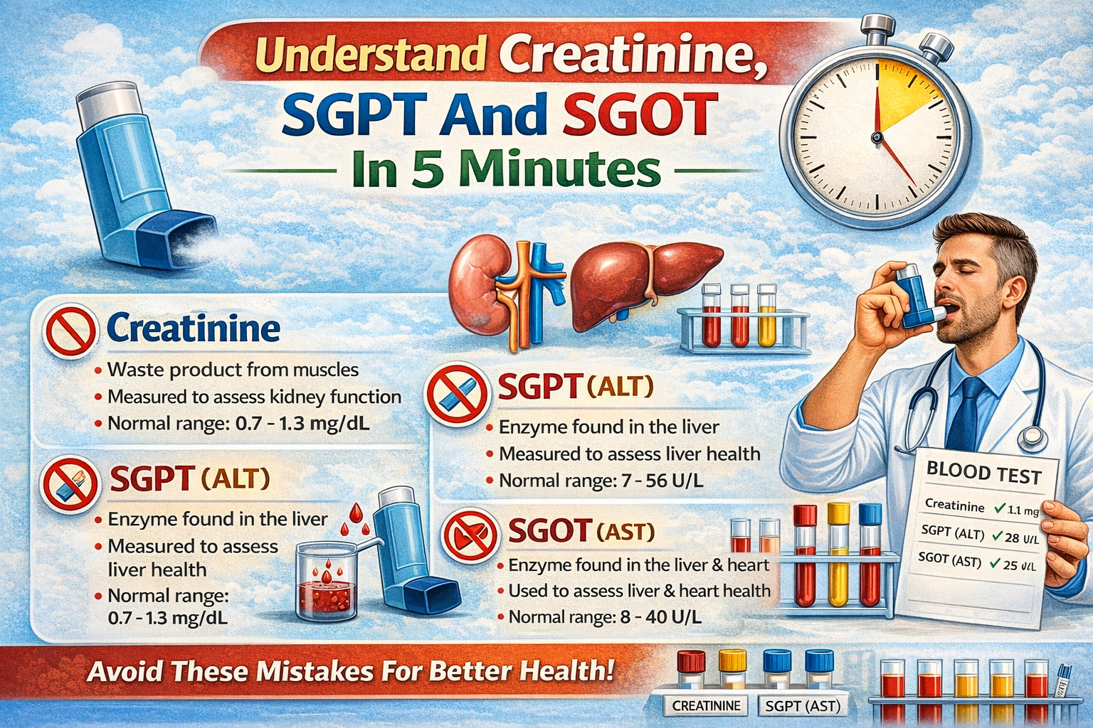 Kidney and liver blood report markers explained